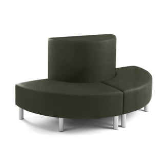 Sofa LISA, semi-circular, dark green fabric