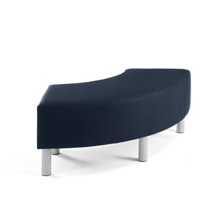 Sofa LISA, quadrant shaped, blue fabric