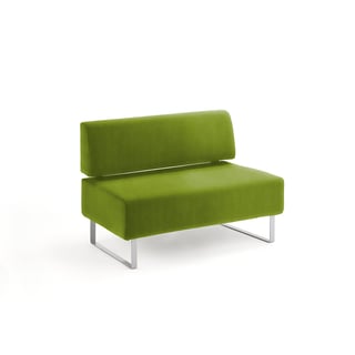 2-seater sofa CRICKET without armrests, Medley fabric, lime green