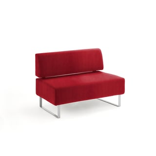 Sofa CRICKET, 2-seter uten armlene, stoff Medley rød