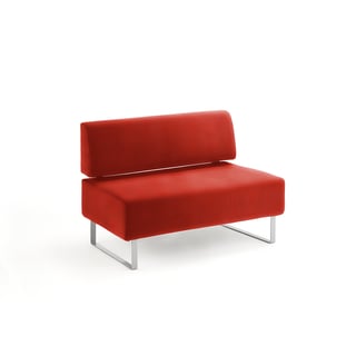 Sofa CRICKET, 2-seter uten armlene, stoff Repetto oransje