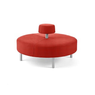 Ottoman DOT with rounded backrest, Ø 1300 mm, Repetto fabric, orange