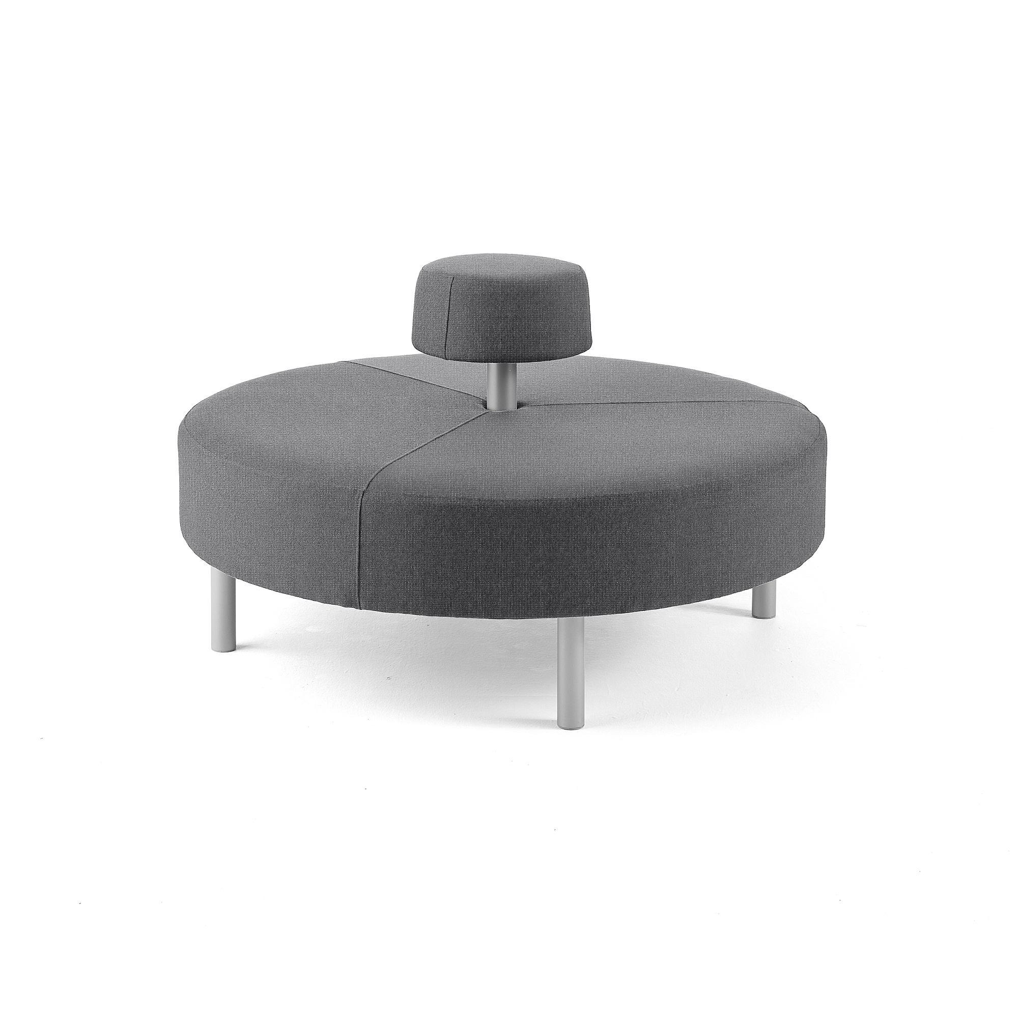 Light gray deals round ottoman