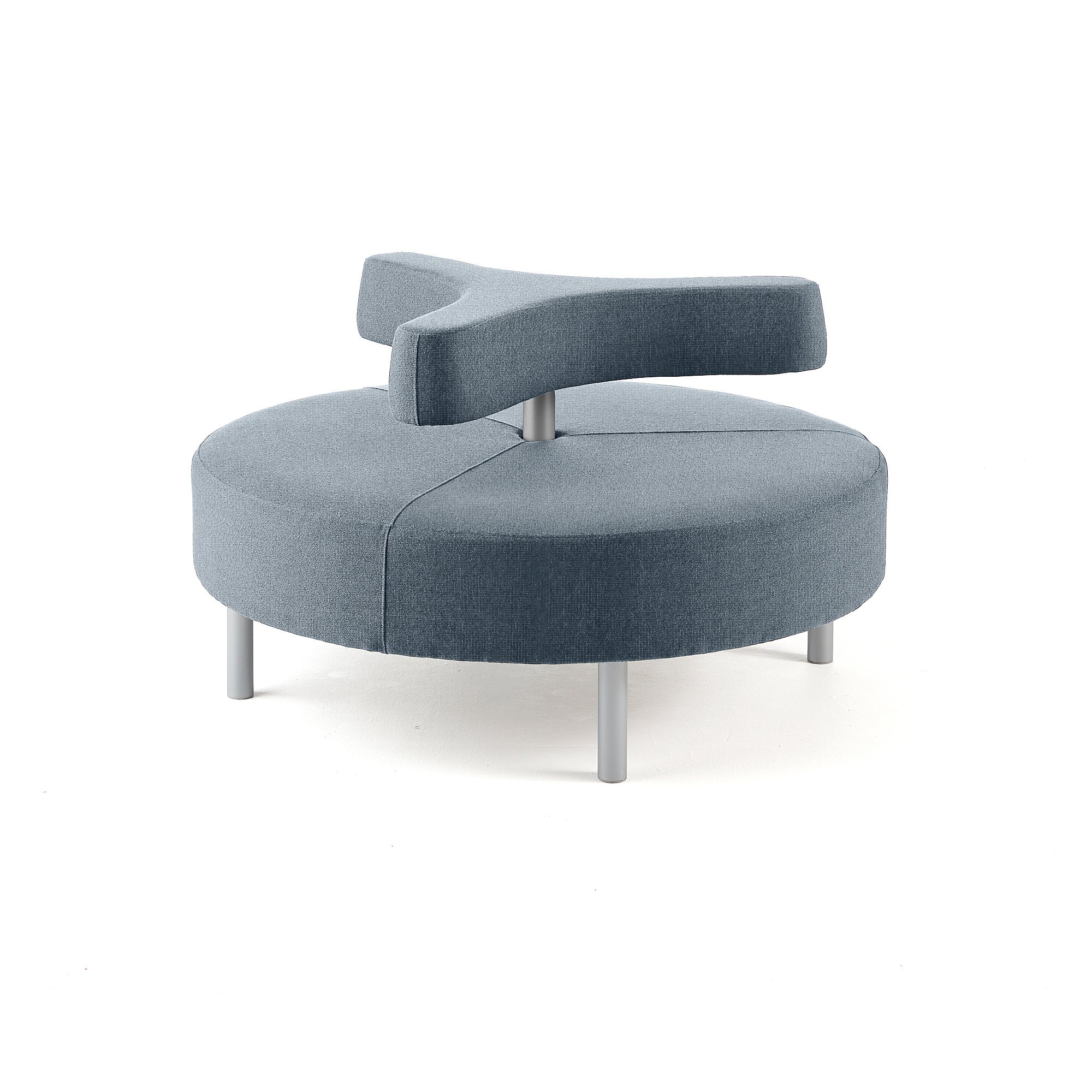 Round ottoman deals with backrest