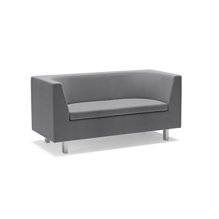 Sofa EDGE, 2-seter, stoff Repetto lys grå