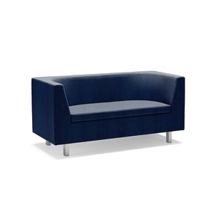Sofa EDGE, 2-seter, stoff Zone mørk blå