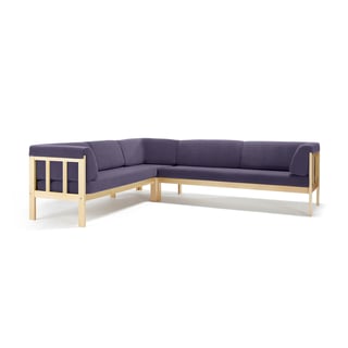 Corner sofa 3x3 KIM, Repetto fabric, blue-purple