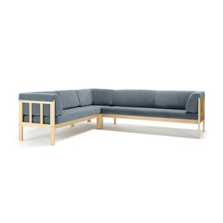 Corner sofa 3x3 KIM, Zone fabric, light grey