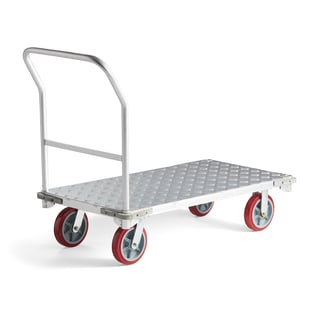 Aluminijska kolica sa platformom: gumeni točkovi: nosivost 300kg