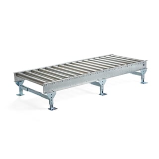 Roller conveyor TRAIL, 2400x1000 mm, height 375-475 mm