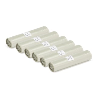 Refuse sacks, 6 rolls (25 pcs/roll), 125 L, transparent