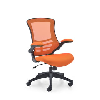 Colourful mesh office chair NEWQUAY, orange