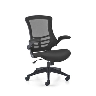 Colourful mesh office chair NEWQUAY, black