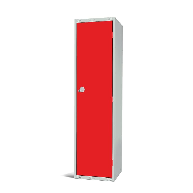 Elite locker, 1 door, 1800x450x450 mm, red | AJ Products