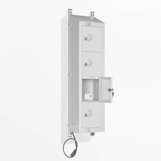 Charging locker, wall mounted, starter unit, 4 door, grey