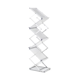 Portable brochure rack INTRO with case, 1450x260x320 mm