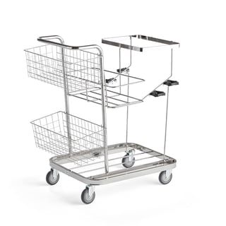 Metal cleaning trolley, 700x550x1000 mm