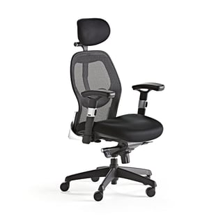 Kancelářská židle SWANSEA, síťované opěradlo, černá