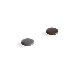 Extrastarke Magneten, schwarz und grau Kunstleder, 2 St./Packung