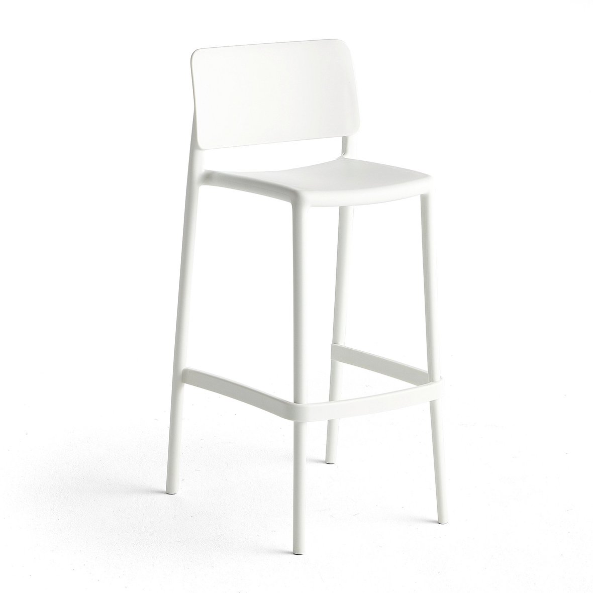 Bar chair RIO, seat height 750 mm, white | AJ Products