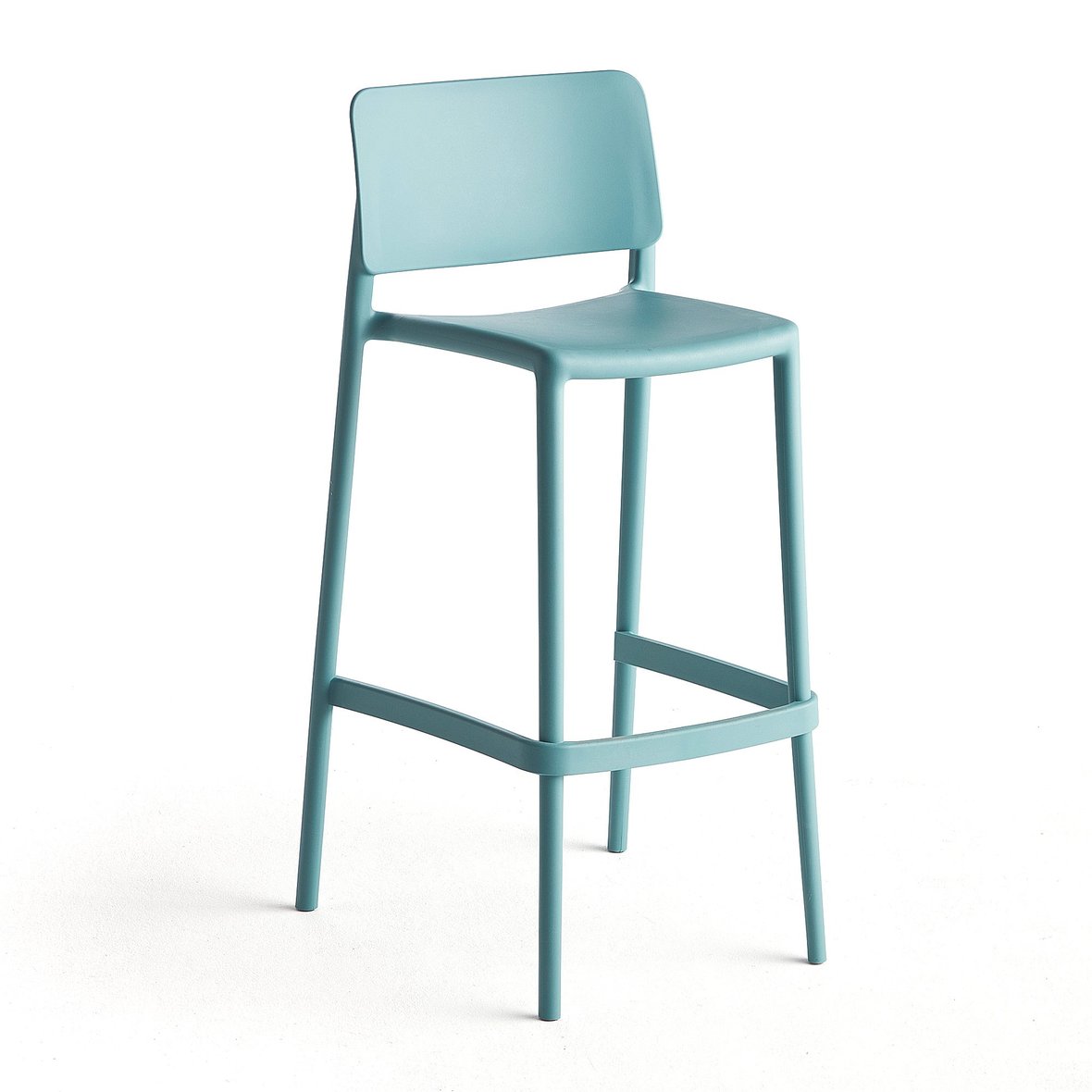 Bar chair RIO, seat height 750 mm, turquoise | AJ Products