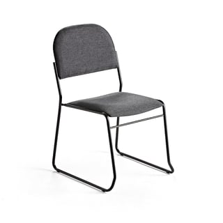 Krzesło konferencyjne DAWSON, tkanina, antracyt