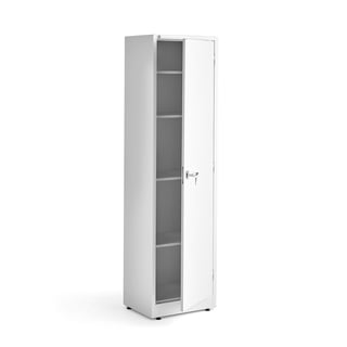 Narrow storage cabinet SMART, 1900x530x400 mm, white