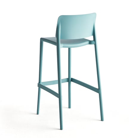 Bar chair RIO, seat height 750 mm, turquoise | AJ Products