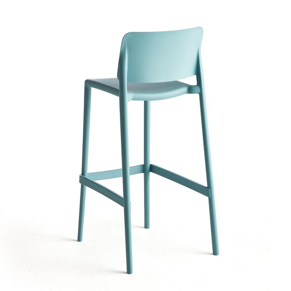 Bar Chair Rio, Seat Height 750 Mm, Turquoise 