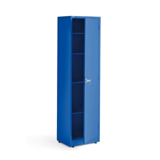 Narrow storage cabinet SMART, 1900x530x400 mm, blue
