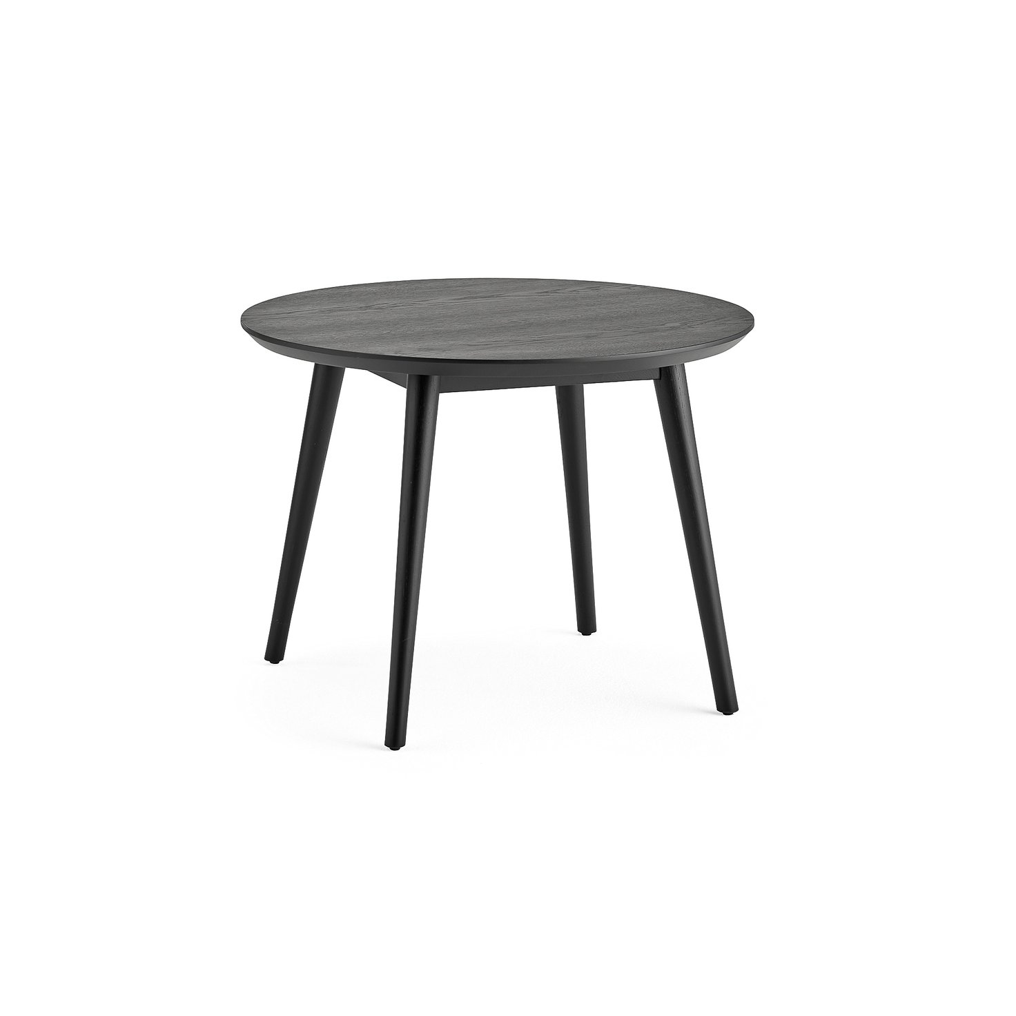 Coffee table CITY, Ø 700 mm, black stained oak AJ Products