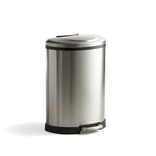 Stainless steel pedal bin with soft-close lid MAXWELL, 50 L
