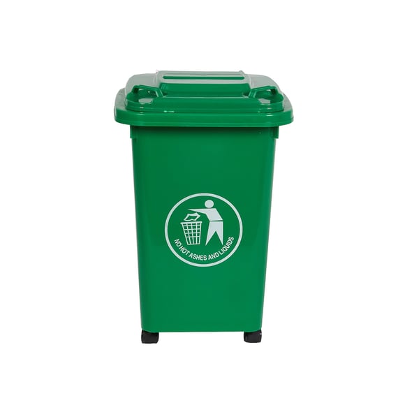 Mini wheelie bin, 520x400x350 mm, 30 L, green AJ Products