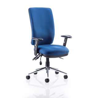 High back 24 hour office chair CHICHESTER, blue