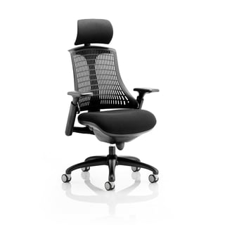 Office chair LEWES with headrest, black