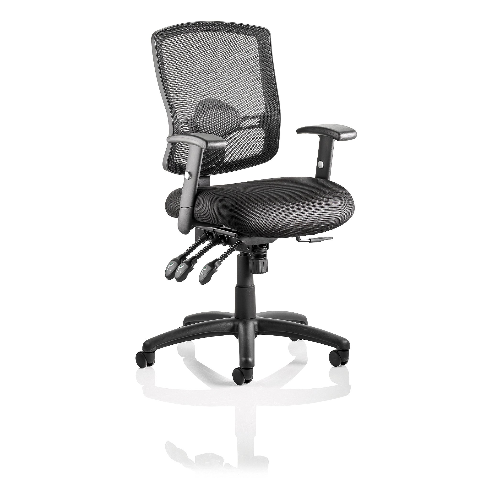 Mesh Back Office Chair CANTERBURY, Black Seat | AJ Products