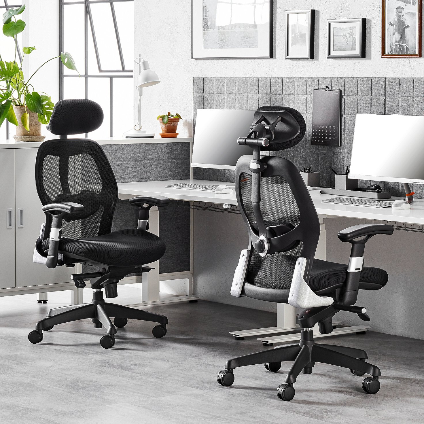 High back mesh office chair SWANSEA, black AJ Products