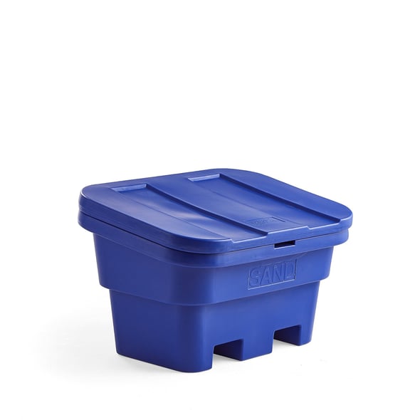 Grit bin, 600x1100x850 mm, 300 L, blue AJ Products