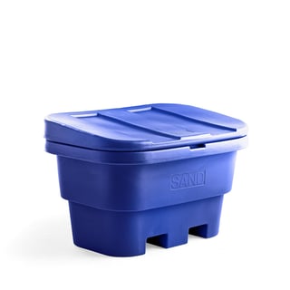 Grit bin, 730x1250x860 mm, 500 L, blue