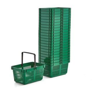 Shopping basket, 27 L, green, 22-pack
