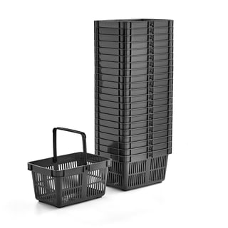 Shopping basket, 27 L, black, 22-pack