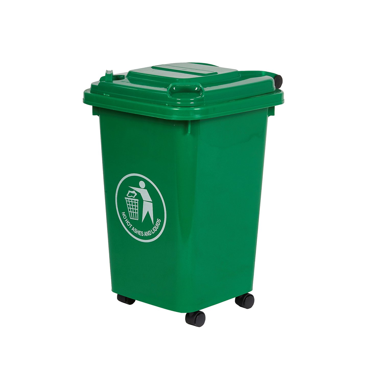Mini wheelie bin, 520x400x350 mm, 30 L, green AJ Products