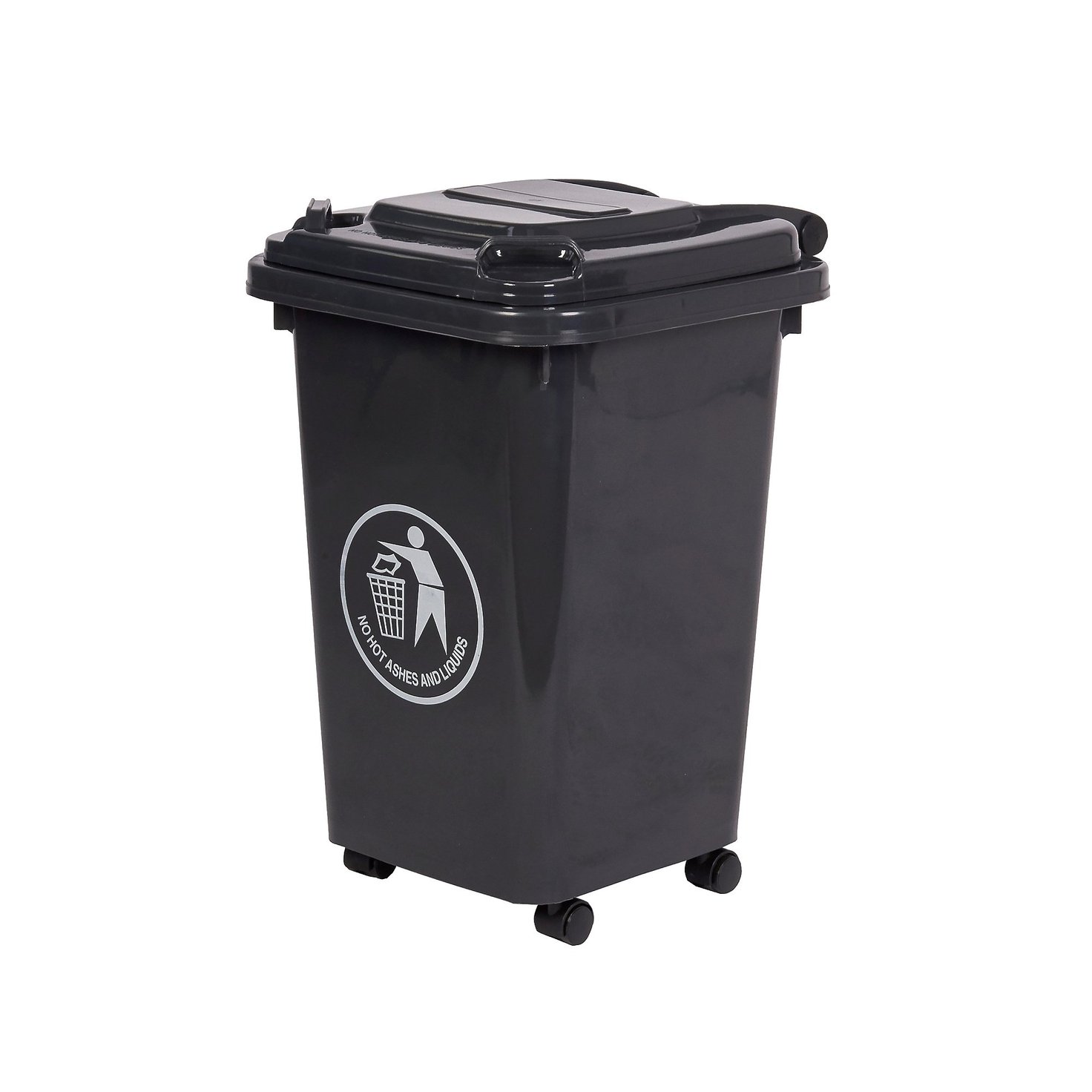 Mini wheelie bin, 520x400x350 mm, 30 L, dark grey AJ Products