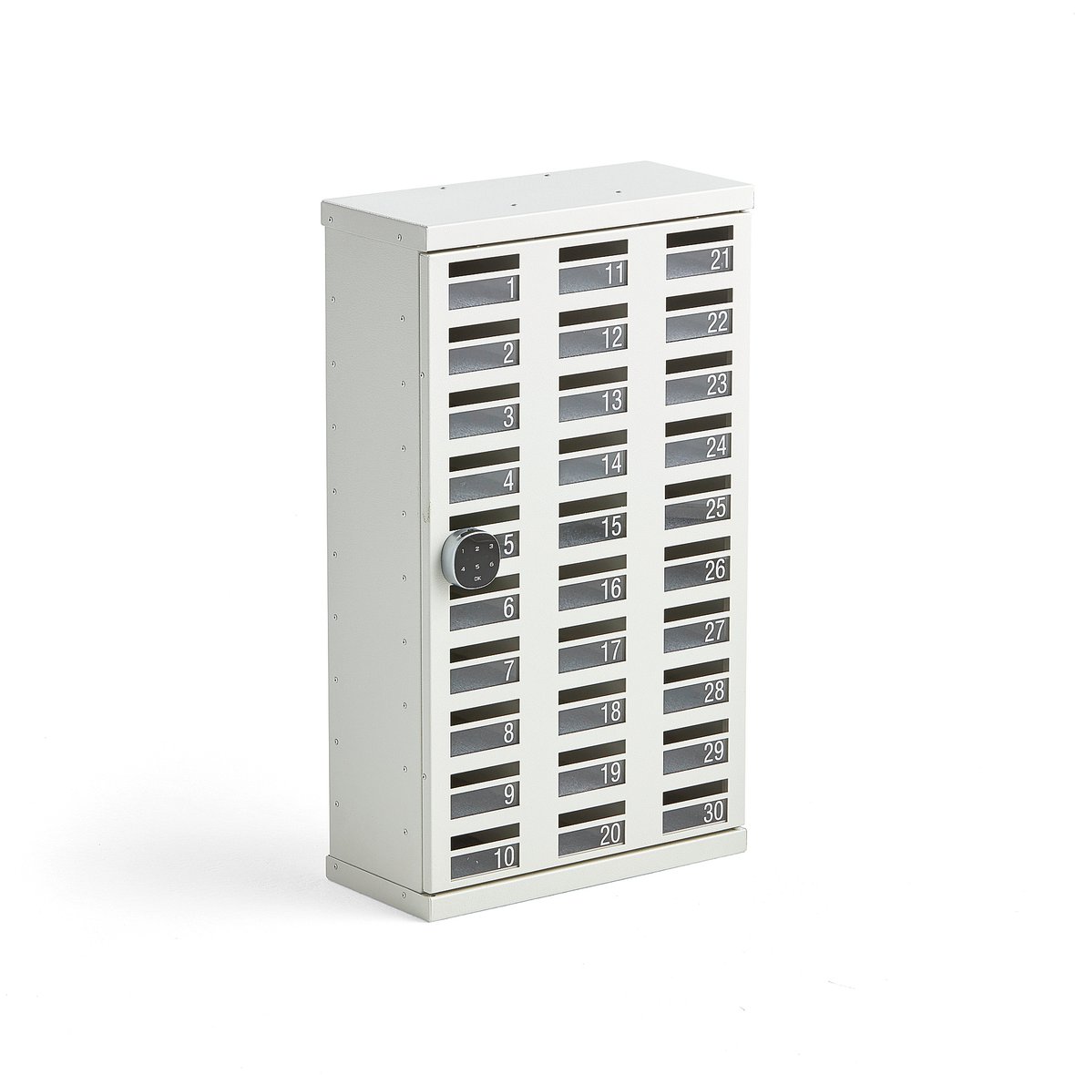 Mobile phone storage PAUSE, 30 compartments, electronic code