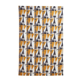 Schallabsorbierender Wandbehang, 2200x1400 mm, Kitty-Design, gelb