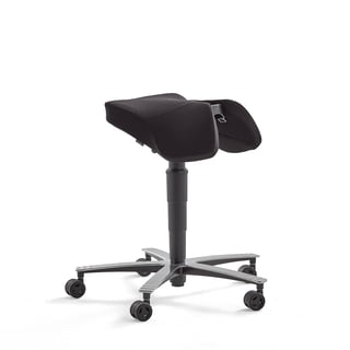 Sedlová stolička EPSOM, s hojdacím mechanizmom, čierna