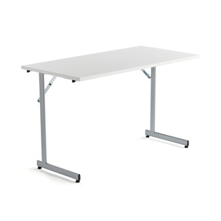 Konferenčna miza ”Flexibel”: osnovna miza: 1200x600 mm: bela/alu lak