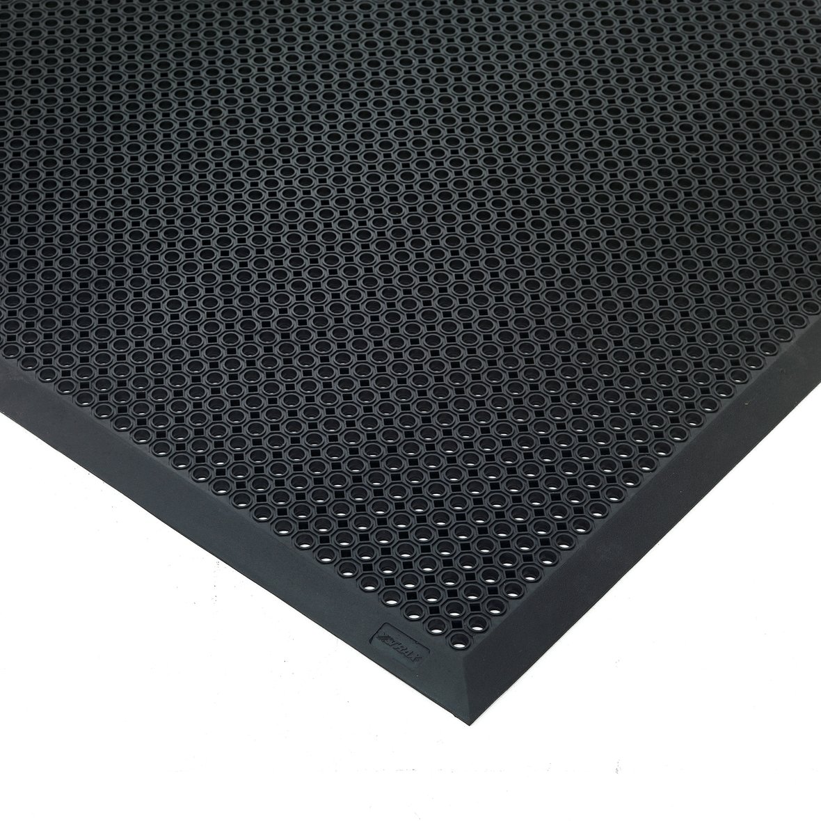 Rubber entrance mat HELLO, 1200x1800 mm, black AJ Products