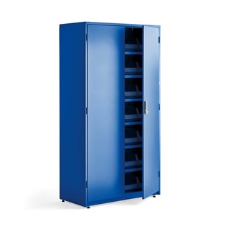 Complete tool cabinet set SUPPLY, code lock, 1900x1020x500 mm, blue