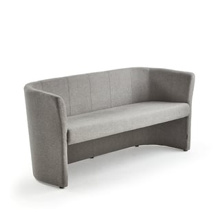 Sofa CLOSE, 3-personers, stof, lysegrå